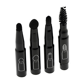 4 In 1 Makeup Tools Brush Travel Portable Sponge Lip Eyeshadow Eyelash Brush