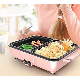 Mua Nồi Lẩu Nướng 2 Ngăn Mini Đa Năng Bếp Lẩu Kiêm Nồi Nướng 2 Trong 1 Nhanh Gọn Tiện Lợi-Giao Màu Ngẫu Nhiên