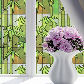 Mua Combo 5m Decal Giấy Dán Kính BỤI TRÚC XANH CỔ ĐIỂN Khổ 45cm Có Sẵn Keo Tiện Lợi