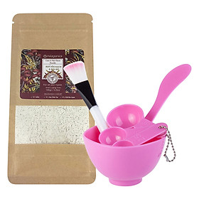 Combo Bột Yến Mạch Đậu Đỏ Dưỡng Trắng Da Milaganics (100g) Và Bộ Dụng Cụ Trộn Bột Đắp Mặt 4 In 1 Florami (Màu Ngẫu Nhiên)