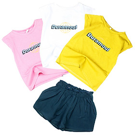 Set áo thun và quần tole bí xanh rêu cho bé gái 0.5-6 tuổi từ 10 đến 22 kg 01400-01402
