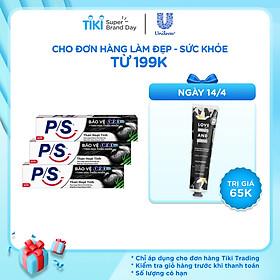 Combo 3 Kem Đánh Răng P/S Than Hoạt Tính (180g/tuýp)