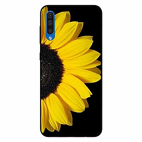 Ốp lưng in cho Samsung A70 Hoa Hướng Dương Nền Đen