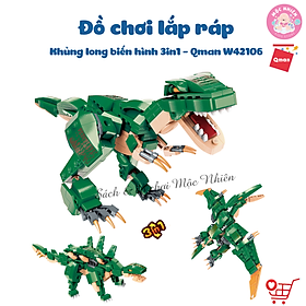 Đồ Chơi Lắp Ráp Khủng Long Qman 42106 Khủng Long Biến Đổi (287 Mảnh Ghép) Dành Cho Bé Trai Trên 6 Tuổi