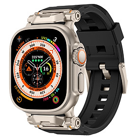 Dây Silicone Đầu Nối Kim Loại Pioneer cho Apple Watch Ultra 1/2 & Apple Watch Series 4/5/6/7/8/9/SE/10 Size 44/45/46/49mm - Hàng Chính Hãng