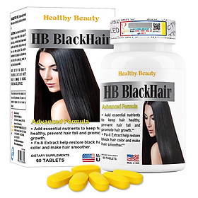 Mua Viên Uống Giảm Gãy Rụng và Đen Tóc HB Black Hair Healthy Beauty hộp 60 viên Mua Viên Uống Giảm Gãy Rụng và Đen Tóc HB Black Hair Healthy Beauty hộp 60 viên