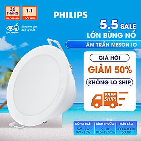 Bộ Đèn PHILIPS LED Âm Trần MESON IO Thế Hệ Mới - 5W 7W 9W 13W