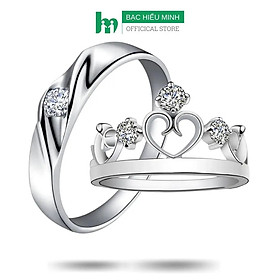 Nhẫn Đôi Bạc Nhẫn Cặp Bạc - Em Là Nữ Hoàng Trong Anh - BẠC HIỂU MINH NC637