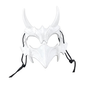 Halloween Skull  Half Face Scary  Japanese Skeleton  for Cosplay Costume Party - Style A