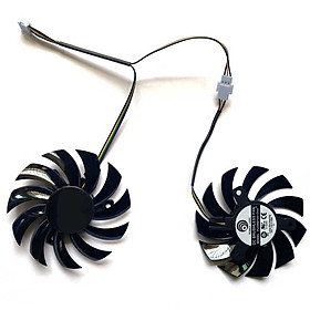 2pcs 75MM 4PIN PLD08010S12HH 0.35A GPU Cooler Fan For MSI GTX 460/480/560/570/580/R5850/6790/6850/6870/6950 Twin Frozr Vision R9 270X