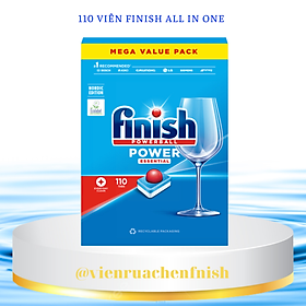 Viên rửa bát finish All in one 110 viên 10 in 1 dùng cho máy rửa bát, 110 viên finish All in 1 với 10 chức năng trong 1 viên tính năng như viên rửa chén finish all in 1 max