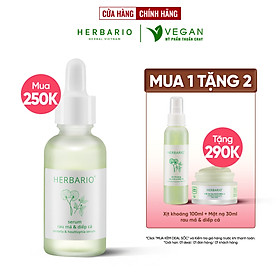 Serum rau má & diếp cá Herbario 30ml sạch mụn thuần chay