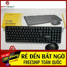 Mua Chuột Phím Không Dây  Combo Bộ Bàn Phím  Và Chuột  TWOLF TF100 Led  (BH 12 Tháng)