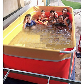 Mua Bể bơi mini 2.2m x 2.2 x 0.8m cho bé bể bơi khung kim loại  bể bơi lắp ghép tại nhà
