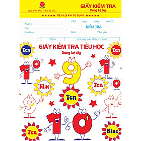Giấy Kiểm Tra học sinh cao cấp - Tiểu Học ( 4 ô ly - 5 ô ly )