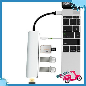  Hub USB Type C cho Macbook 1 ra 6 hỗ trợ truyền tải dữ liệu 3.0 và xuất video 4K HDMI