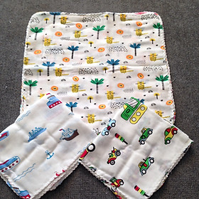 Set 10 khăn sữa có hình họa tiết ngẫu nhiên cho bé - (32 x 32cm)