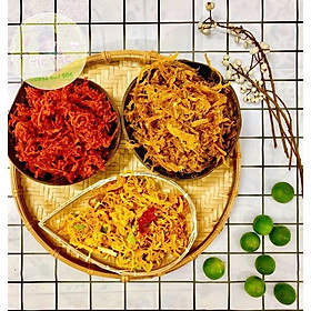 Mua 100G Khô Mực Xé Tẩm Vị - Nguyên Liệu Bánh Tráng Trộn - Gỏi Xoài