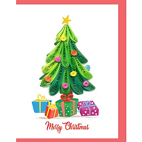 Thiệp Nghệ Thuật Giấy Xoắn - Cây Thông Ước Nguyện - Tree of Wishes - Christmas - Việt Net - 6.5x8.5