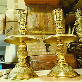 Mua Chân đèn bằng đồng Hiệp Tiến Phát 3 cỡ cao 31cm  35cm  41cm