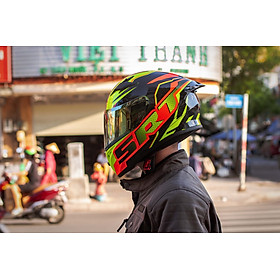 Mũ Bảo Hiểm Fullface YOHE 978 Plus - 24#Gloss F.Yellow Black F.Orange F. - XL