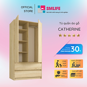 Mua Tủ áo gỗ nhỏ gọn thiết kế phong cách hiện đại SMLIFE Catherine