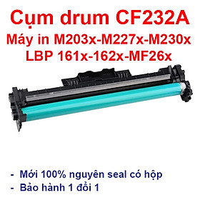 Cụm drum 32A - Cụm trống 32A (hàng nhập khẩu) dùng cho máy in HP Laserjet M203d, M203dn, M203dw, M230fdw, M230sdn, MFP M227d, MFP M227fdn, MFP M227fdw, MFP M227sdn - Canon LBP 161dn, 162dw, MF266dn, MF261d, MF264dw, MF269dw - Drum Unit CF232A mới 100%