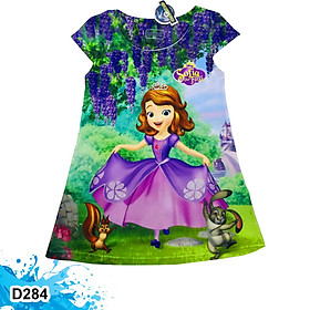 Đầm Thun In 3D cho bé gái hình Công Chúa Mermaid