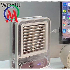 Mua Quạt điều hoà mini để bàn  quạt phun sương sạc tích điện trong suốt 3 cấp độ gió dung tích bình 300ml (D899)