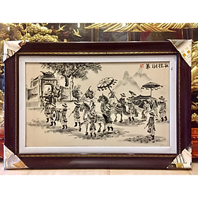 Mua Tranh gốm sứ vinh quy bái tổ - G092
