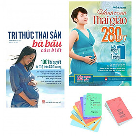 Hình ảnh sách Combo Sách Dành Cho Mẹ Bầu: Tri Thức Thai Sản Bà Bầu Cần Biết và Hành Trình Thai Giáo 280 Ngày (Bản Đặc Biệt Tặng Kèm GreenLIfe Postcard AHA)