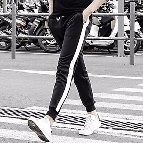 Quần jogger nỉ nam 1 sọc jg02