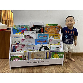 Kệ sách Gấu 4 tháo lắp đa năng size nhỏ
