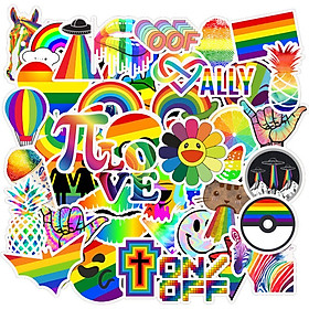 Mua Set 60 sticker LGBT cầu vồng hình dán có ép lụa tại MPPshop | Tiki