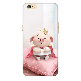 Ốp lưng nhựa cứng nhám dành cho OPPO A71 in hình Heo vua