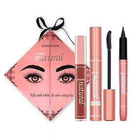 Combo trọn bộ Lemonade SuperNatural gồm 01 son kem 5g và 01 Mascara 7.5g, 01 Eyeliner 1g