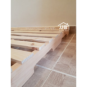 Giường gỗ Pallet truyền thống (loại 9 nan) cao 10cm