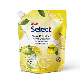 Nước rửa chén Co.op Select chanh yuzu túi 3.2kg-3557662