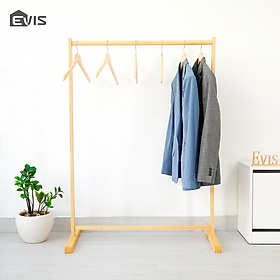 Mua Giá Treo Quần Áo Gỗ Evis Home - Giá Treo Quần Áo Thanh Ngang Đơn Lắp Ráp Dễ Dàng - Trang Trí Nội Thất Sang Trọng - Màu gỗ