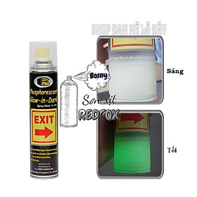 Mua Sơn xịt phát sáng trong tối  dạ quang phát sáng ban đêm phosphorescent Bosny dung tích 200ml -  Thái lan  sơn ô tô  xe máy  trang trí  biển báo  lối thoát hiểm