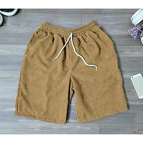 Quần Short Đùi Nhung Tăm Unisex nam nữ phong cách ulzzang Chất Mát Mẻ, Trẻ Trung