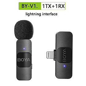 Boya By-V-V Wireless Lavalier Laph Micrô phát trực tiếp micrô cho iPhone Android phát trực tiếp màu YouTube Noise Giảm màu: By-V1.