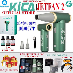Mua ƯU ĐÃI TẶNG QUÀ - Máy thổi khí thay thế khí nén KiCA JetFan 2 cho Máy tính/Bàn phím/Dọn dẹp nhà cửa/Ống kính máy ảnh/Cắm trại/BBQ/Xe hơi - Hàng chính hãng