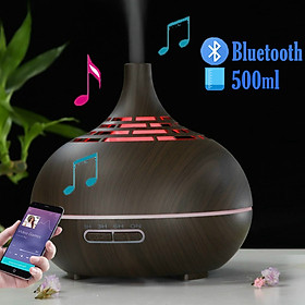 Máy Khuếch Tán Tinh Dầu Có Loa Bluetooth Nghe Nhạc Cực Hay, Máy Xông Tinh Dầu Chuyên Dụng, Có Remote Điều Khiển Và Đèn LED 7 Màu