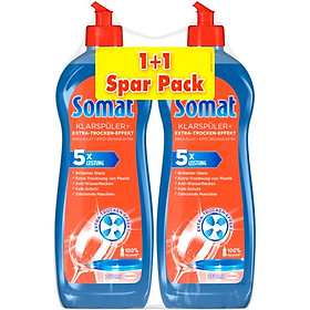 Combo 2 chai nước rửa và làm bóng ly - bát somat klarspũler+ Extra-Trocken-Effekt 750 ml - Đức