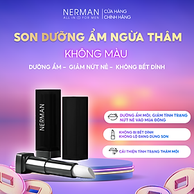 Son dưỡng cho nam Nerman dưỡng ẩm môi, giảm nứt nẻ mùa đông, không bết dính, hỗ trợ mờ thâm Men in Black 4g