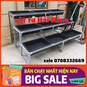 Mua khung kệ sắt v lỗ trồng rau sạch ( khay 67x42cm)kệ trồng sau thông minh khung trồng rau giá rẻ