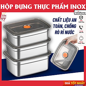 Mua Hộp Inox Đựng Thực Phẩm Bằng Van Cam  Khay Đựng Đồ Để Tủ Lạnh Ngăn Mùi Có Nắp Đậy Nhựa Tiện Lợi