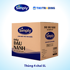 Thùng 4 chai dầu đậu nành Simply 5L