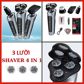 Máy Cạo Râu 9D Shaver 4in1 Kèm 6 Phụ Kiện Cao Cấp